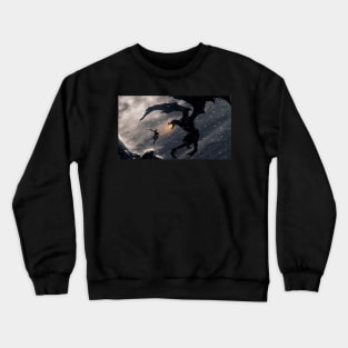 Warrior slaying a dragon Crewneck Sweatshirt